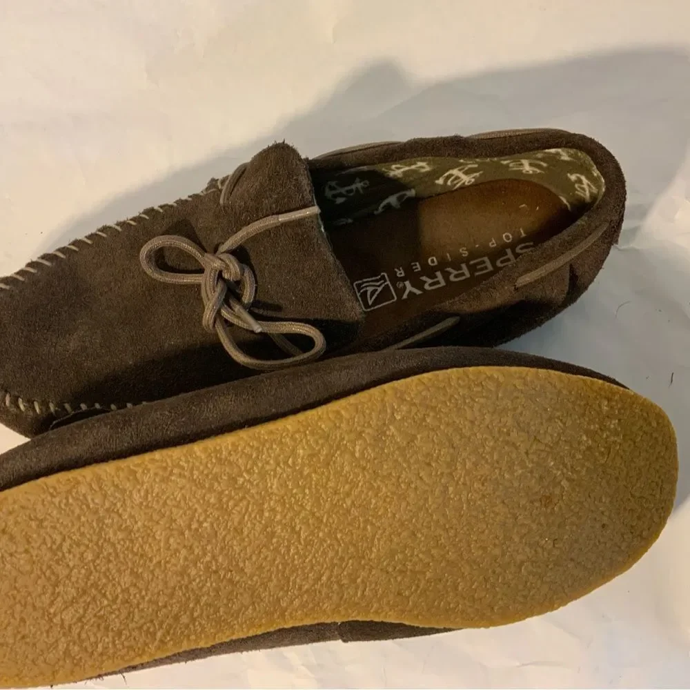 Sperry Top-Sider STS 10327 Men's R and R Moc Suede Boat Shoe brown size 9